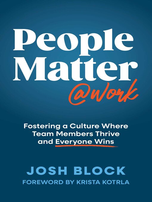 Cover image for People Matter at Work
